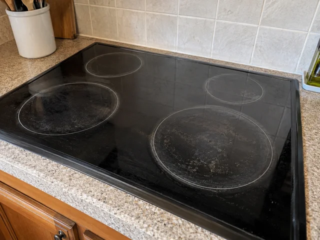 Cooktop before cleaning