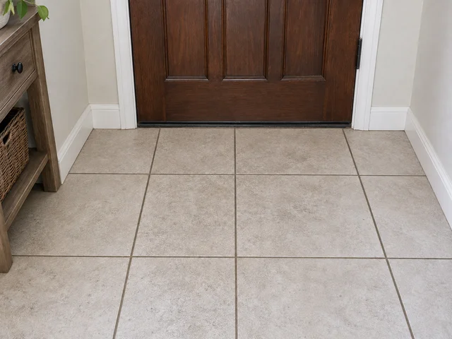Entryway floor after cleaning