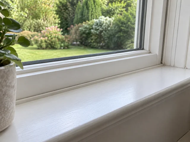 Window sill after cleaning